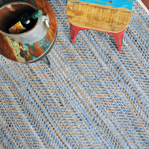 BENGAL RUG  - RECYCLED DENIM FABRIC/ HEMP